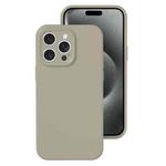 For iPhone 15 Pro Max Precise Hole Liquid Silicone Jelly Color Full Coverage Phone Case(Rock Gray)