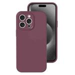 For iPhone 15 Pro Max Precise Hole Liquid Silicone Jelly Color Full Coverage Phone Case(Plum Colored)