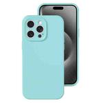 For iPhone 15 Pro Max Precise Hole Liquid Silicone Jelly Color Full Coverage Phone Case(Glacier Blue)