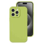 For iPhone 15 Pro Precise Hole Liquid Silicone Jelly Color Full Coverage Phone Case(Willow Green)