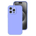 For iPhone 15 Pro Precise Hole Liquid Silicone Jelly Color Full Coverage Phone Case(Light Purple)