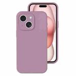 For iPhone 15 Plus Precise Hole Liquid Silicone Jelly Color Full Coverage Phone Case(Blackcurrant Color)