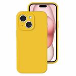 For iPhone 15 Precise Hole Liquid Silicone Jelly Color Full Coverage Phone Case(Sunflower Color)