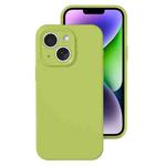 For iPhone 14 Plus Precise Hole Liquid Silicone Jelly Color Full Coverage Phone Case(Willow Green)