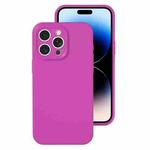 For iPhone 14 Pro Precise Hole Liquid Silicone Jelly Color Full Coverage Phone Case(Dragon Fruit Color)