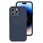 For iPhone 14 Pro Precise Hole Liquid Silicone Jelly Color Full Coverage Phone Case(Midnight Blue)