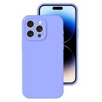 For iPhone 14 Pro Precise Hole Liquid Silicone Jelly Color Full Coverage Phone Case(Light Purple)