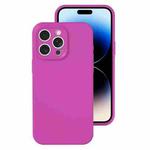 For iPhone 14 Pro Max Precise Hole Liquid Silicone Jelly Color Full Coverage Phone Case(Dragon Fruit Color)