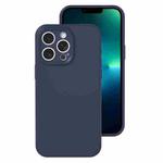 For iPhone 13 Pro Max Precise Hole Liquid Silicone Jelly Color Full Coverage Phone Case(Midnight Blue)