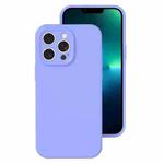 For iPhone 13 Pro Max Precise Hole Liquid Silicone Jelly Color Full Coverage Phone Case(Light Purple)