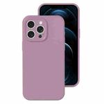 For iPhone 12 Pro Max Precise Hole Liquid Silicone Jelly Color Full Coverage Phone Case(Blackcurrant Color)