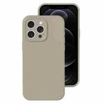 For iPhone 12 Pro Precise Hole Liquid Silicone Jelly Color Full Coverage Phone Case(Rock Gray)