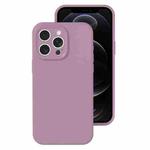 For iPhone 12 Pro Precise Hole Liquid Silicone Jelly Color Full Coverage Phone Case(Blackcurrant Color)