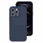 For iPhone 12 Pro Precise Hole Liquid Silicone Jelly Color Full Coverage Phone Case(Midnight Blue)