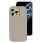 For iPhone 11 Pro Max Precise Hole Liquid Silicone Jelly Color Full Coverage Phone Case(Rock Gray)