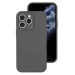 For iPhone 11 Pro Max Precise Hole Liquid Silicone Jelly Color Full Coverage Phone Case(Carbon Gray)