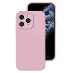 For iPhone 11 Pro Max Precise Hole Liquid Silicone Jelly Color Full Coverage Phone Case(Sand Pink)