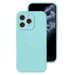 For iPhone 11 Pro Max Precise Hole Liquid Silicone Jelly Color Full Coverage Phone Case(Glacier Blue)