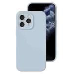 For iPhone 11 Pro Max Precise Hole Liquid Silicone Jelly Color Full Coverage Phone Case(Haze Blue)