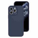 For iPhone 11 Pro Max Precise Hole Liquid Silicone Jelly Color Full Coverage Phone Case(Midnight Blue)