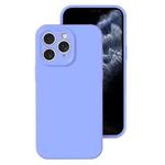 For iPhone 11 Pro Max Precise Hole Liquid Silicone Jelly Color Full Coverage Phone Case(Light Purple)