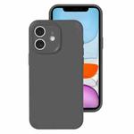 For iPhone 11 Precise Hole Liquid Silicone Jelly Color Full Coverage Phone Case(Carbon Gray)