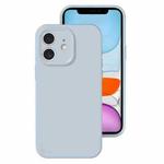 For iPhone 11 Precise Hole Liquid Silicone Jelly Color Full Coverage Phone Case(Haze Blue)