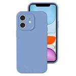 For iPhone 11 Precise Hole Liquid Silicone Jelly Color Full Coverage Phone Case(Thin Fog Blue)