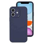 For iPhone 11 Precise Hole Liquid Silicone Jelly Color Full Coverage Phone Case(Midnight Blue)
