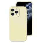 For iPhone 11 Pro Precise Hole Liquid Silicone Jelly Color Full Coverage Phone Case(Milk Yellow)