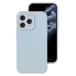 For iPhone 11 Pro Precise Hole Liquid Silicone Jelly Color Full Coverage Phone Case(Haze Blue)