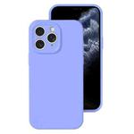 For iPhone 11 Pro Precise Hole Liquid Silicone Jelly Color Full Coverage Phone Case(Light Purple)