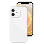 For iPhone 12 Precise Hole Liquid Silicone Jelly Color Full Coverage Phone Case(White)