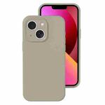 For iPhone 13 Precise Hole Liquid Silicone Jelly Color Full Coverage Phone Case(Rock Gray)