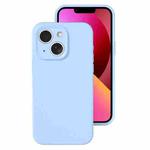 For iPhone 13 Precise Hole Liquid Silicone Jelly Color Full Coverage Phone Case(Sky Blue)