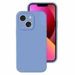 For iPhone 13 Precise Hole Liquid Silicone Jelly Color Full Coverage Phone Case(Thin Fog Blue)