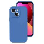 For iPhone 13 Precise Hole Liquid Silicone Jelly Color Full Coverage Phone Case(Navy Blue)