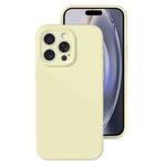 For iPhone 16 Pro Max Precise Hole Liquid Silicone Jelly Color Full Coverage Phone Case(Milk Yellow)