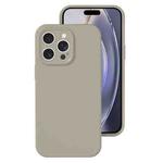 For iPhone 16 Pro Max Precise Hole Liquid Silicone Jelly Color Full Coverage Phone Case(Rock Gray)