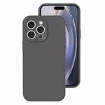 For iPhone 16 Pro Max Precise Hole Liquid Silicone Jelly Color Full Coverage Phone Case(Carbon Gray)