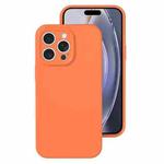 For iPhone 16 Pro Max Precise Hole Liquid Silicone Jelly Color Full Coverage Phone Case(Sugar Orange Color)