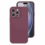 For iPhone 16 Pro Max Precise Hole Liquid Silicone Jelly Color Full Coverage Phone Case(Plum Colored)