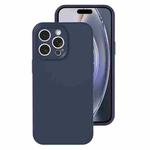 For iPhone 16 Pro Max Precise Hole Liquid Silicone Jelly Color Full Coverage Phone Case(Midnight Blue)