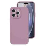 For iPhone 16 Pro Precise Hole Liquid Silicone Jelly Color Full Coverage Phone Case(Blackcurrant Color)