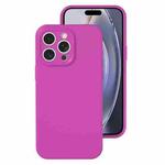 For iPhone 16 Pro Precise Hole Liquid Silicone Jelly Color Full Coverage Phone Case(Dragon Fruit Color)