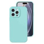 For iPhone 16 Pro Precise Hole Liquid Silicone Jelly Color Full Coverage Phone Case(Glacier Blue)