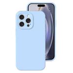 For iPhone 16 Pro Precise Hole Liquid Silicone Jelly Color Full Coverage Phone Case(Sky Blue)