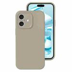 For iPhone 16 Plus Precise Hole Liquid Silicone Jelly Color Full Coverage Phone Case(Rock Gray)