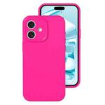 For iPhone 16 Plus Precise Hole Liquid Silicone Jelly Color Full Coverage Phone Case(Brilliant Pink)