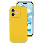 For iPhone 16 Precise Hole Liquid Silicone Jelly Color Full Coverage Phone Case(Sunflower Color)